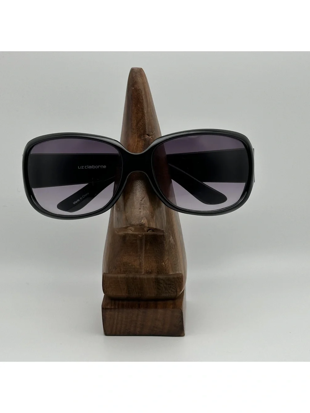 Liz Claiborne Black Oversized Sunglasses with Gradient Lenses